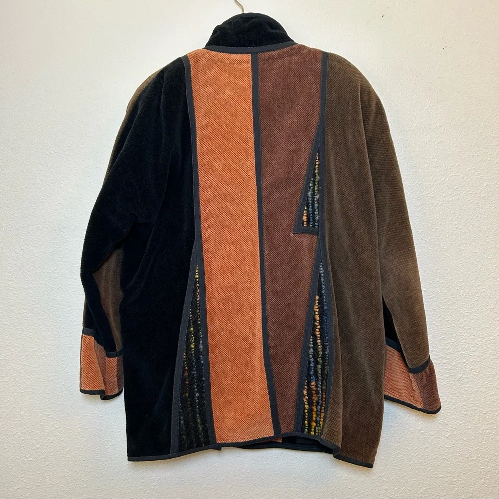 Vintage Annikki Karvinen Cotton Jacket S Hand Made Finland Art To Wear Boho - Picture 9 of 14